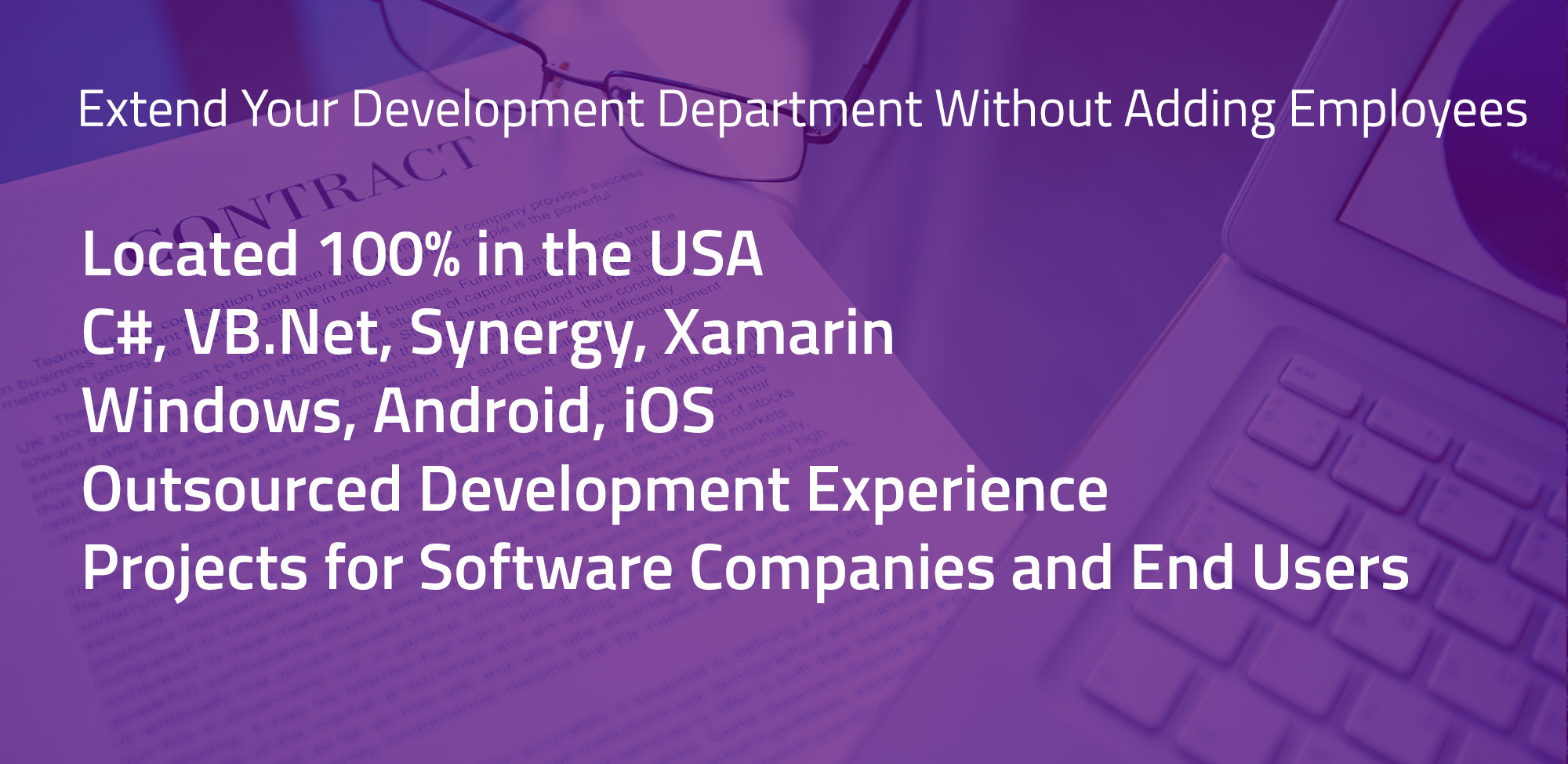 Extend Your Development Department, US Based Contract Developers